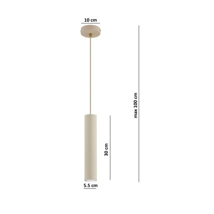 Brilagi - Lustra suspendată pe cablu 1xGU10/15W/230V bej/auriu