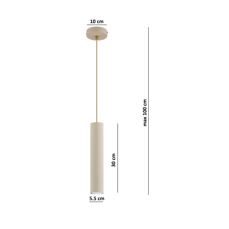 Brilagi - Lustra suspendată pe cablu 1xGU10/15W/230V bej/auriu