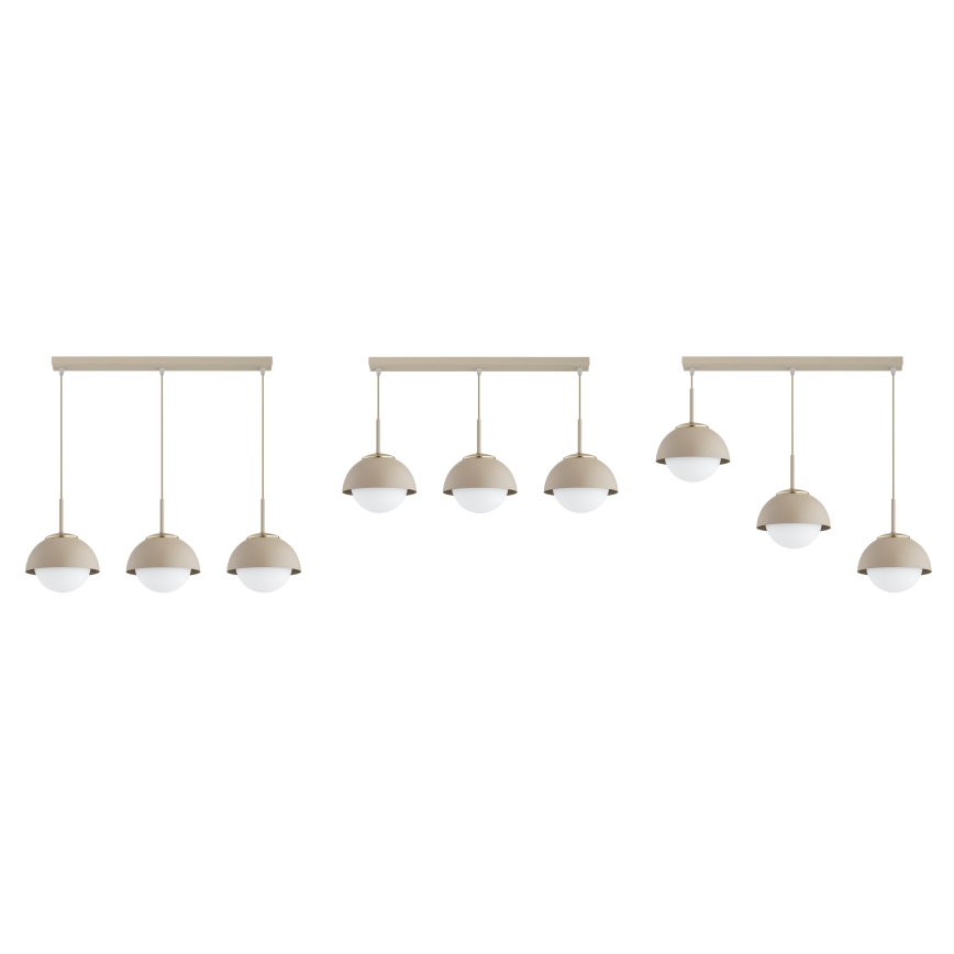 Brilagi - Lustră suspendată pe cablu 3xE27/60W/230V bej/auriu