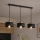 Brilagi - Lustră suspendată pe cablu 3xE27/60W/230V negru/auriu