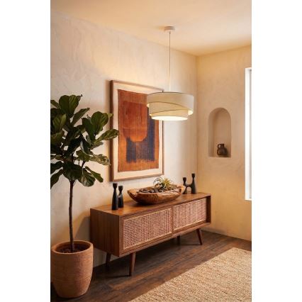 Brilagi - Lustră suspendată pe cablu ARROW, 1xE27/60W/230V, Ø 45 cm, bej