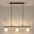 Brilagi - Lustră suspendată pe cablu AURA LUX 3xGX53/30W/230V negru/auriu