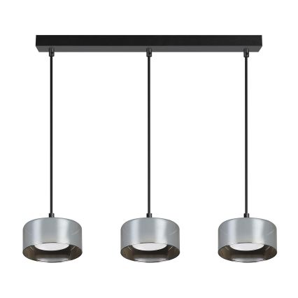 Brilagi - Lustră suspendată pe cablu AURA LUX 3xGX53/30W/230V negru/fumuriu
