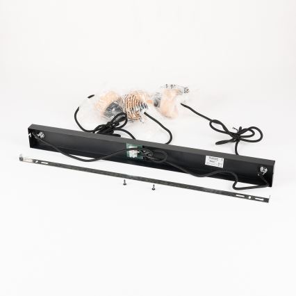 Brilagi - Lustră suspendată pe cablu BASKLITE 3xE27/15W/230V lemn/negru