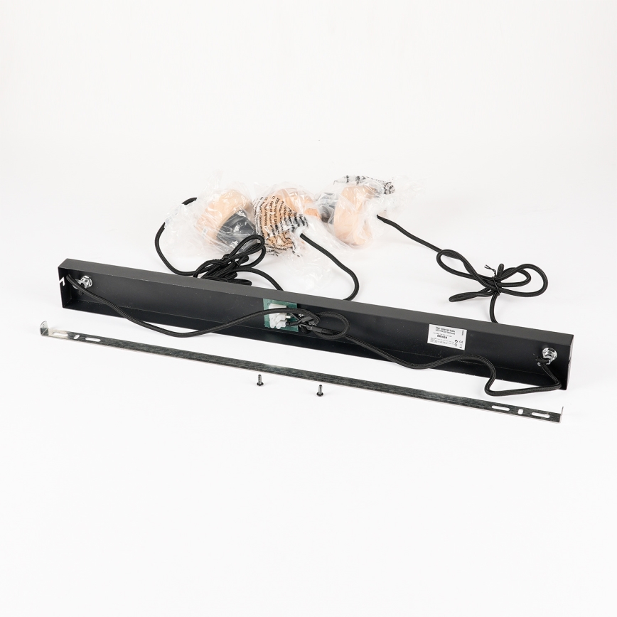 Brilagi - Lustră suspendată pe cablu BASKLITE 3xE27/15W/230V lemn/negru