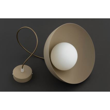 Brilagi - Lustră suspendată pe cablu COSMO 1xE27/60W/230V Ø30 cm bej/auriu