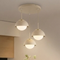 Brilagi - Lustră suspendată pe cablu COSMO 3xE27/60W/230V bej/auriu