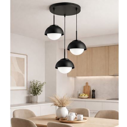 BRILAGI - Lustră suspendată pe cablu COSMO 3xE27/60W/230V neagră