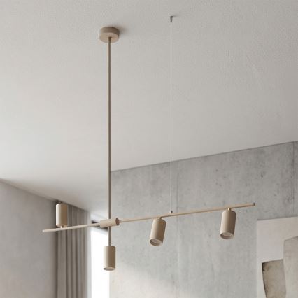 Brilagi - Lustră suspendată pe cablu CRANE, 4 x GU10, 30W, 230V, bej