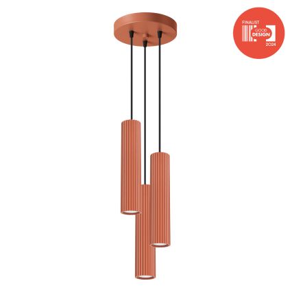 Brilagi - Lustră suspendată pe cablu CRESTO, 3xGU10/10W/230V, roșie