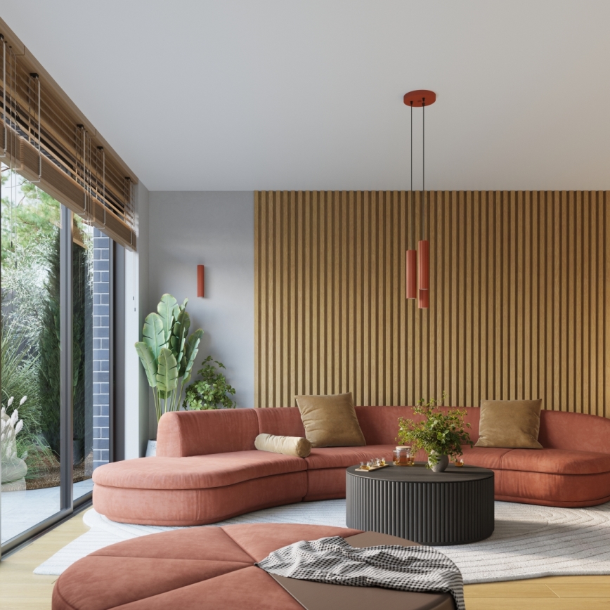 Brilagi - Lustră suspendată pe cablu CRESTO, 3xGU10/10W/230V, roșie