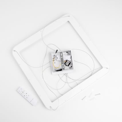 Brilagi - Lustră LED dimerizabilă pe cablu FALCON SLIM LED/50W/230V 3000-6500K 50x50 cm alb + telecomandă