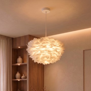 Brilagi - Lustră suspendată pe cablu FEATHER 3xE27/40W/230V Ø 40 cm albă