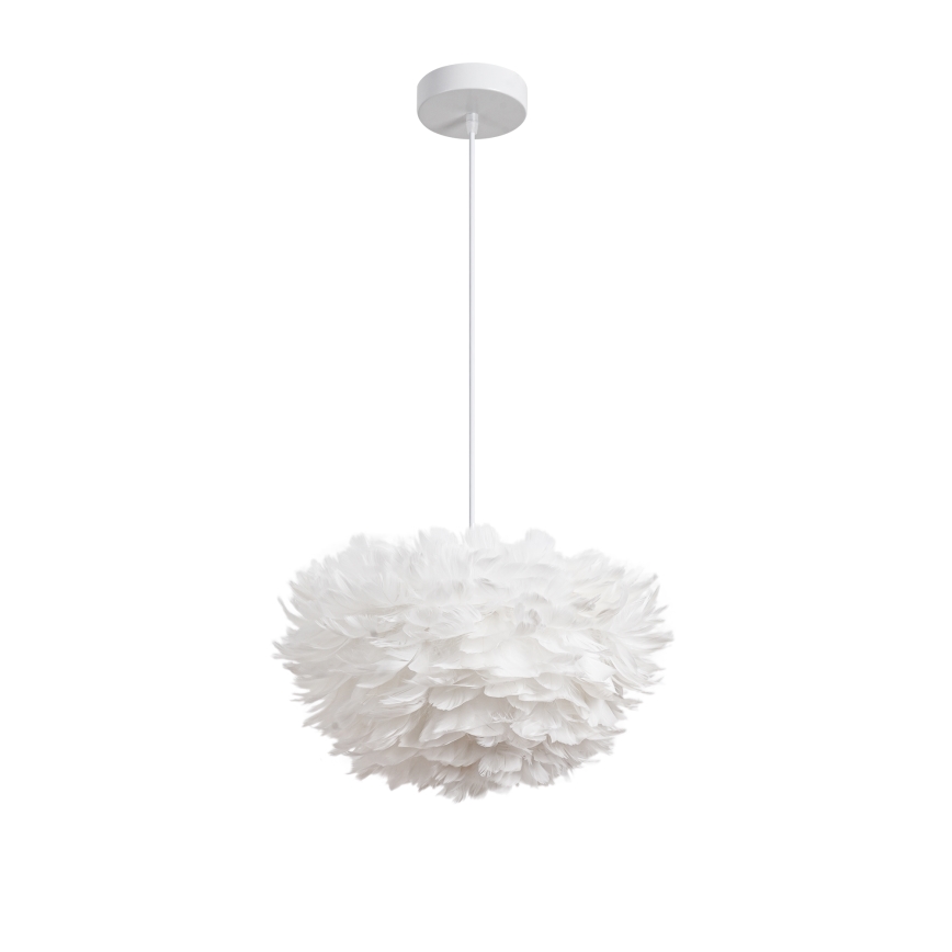 Brilagi - Lustră suspendată pe cablu FEATHER 3xE27/40W/230V Ø 40 cm albă
