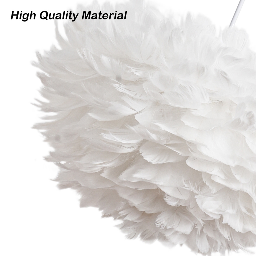 Brilagi - Lustră suspendată pe cablu FEATHER 3xE27/40W/230V Ø 40 cm albă