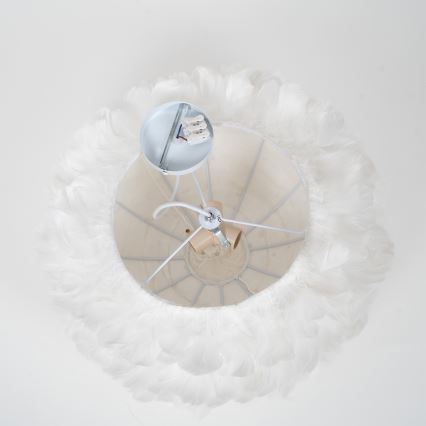 Brilagi - Lustră suspendată pe cablu FEATHER 3xE27/40W/230V Ø 40 cm albă