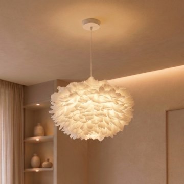 Brilagi - Lustră suspendată pe cablu FEATHER 3xE27/40W/230V Ø 50 cm albă