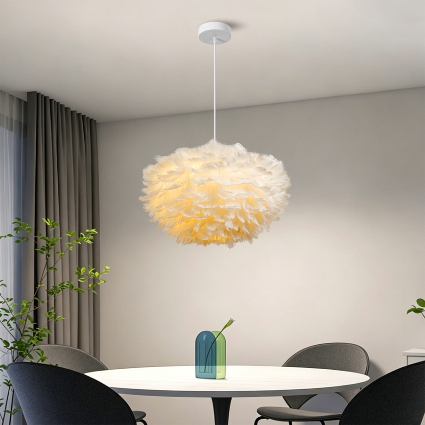 BRILAGI - Lustră suspendată pe cablu FEATHER 3xE27/40W/230V Ø 50 cm albă
