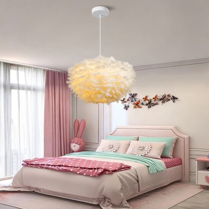 BRILAGI - Lustră suspendată pe cablu FEATHER 3xE27/40W/230V Ø 50 cm albă