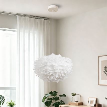 BRILAGI - Lustră suspendată pe cablu FEATHER 3xE27/40W/230V Ø 50 cm albă