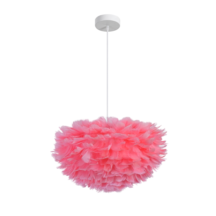 Brilagi - Lustră suspendată pe cablu FEATHER 3xE27/40W/230V, Ø 50 cm, roz