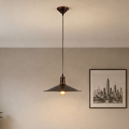 BRILAGI - Lustră suspendată pe cablu FORGE 1xE27/60W/230V Ø 36 cm patină/cupru