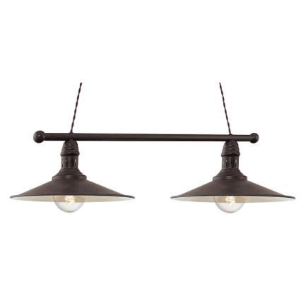 Brilagi - Lustră suspendată pe cablu FORGE 2xE27/60W/230V maro