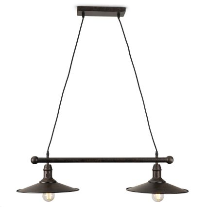 BRILAGI - Lustră suspendată pe cablu FORGE 2xE27/60W/230V maro