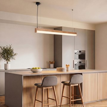 BRILAGI - lustra suspendată pe cablu GARDALINE LED/100W/230V 120 cm stejar
