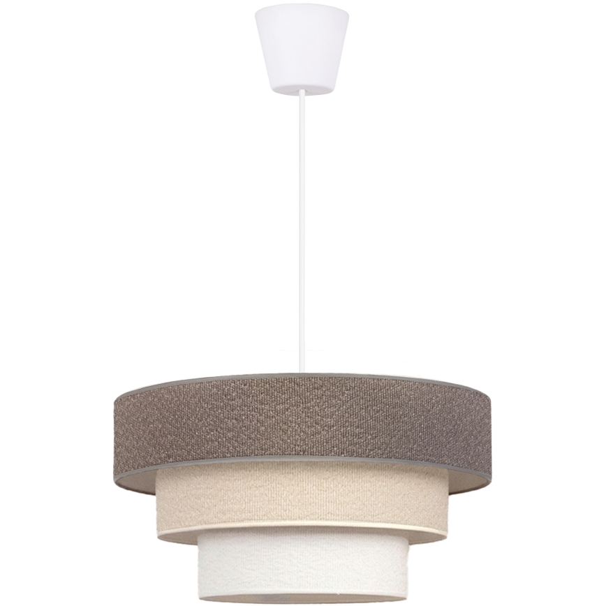 Brilagi - Lustră suspendată pe cablu LUNETA 1xE27/60W/230V diam. 40 cm gri/crem/alb