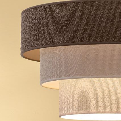 Brilagi - Lustră suspendată pe cablu LUNETA 1xE27/60W/230V diam. 40 cm gri/crem/alb