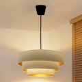 Brilagi - Lustră suspendată pe cablu LUNETA 1xE27/60W/230V Ø 40 cm crem/auriu