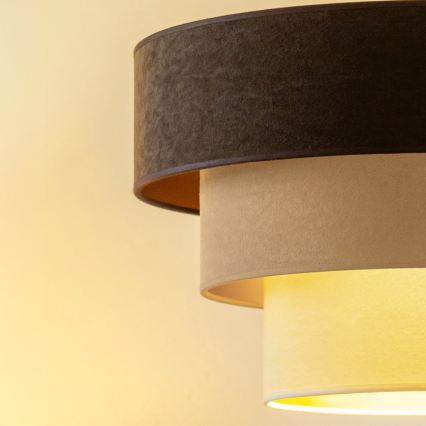 Brilagi - Lustră suspendată pe cablu LUNETA 1xE27/60W/230V Ø 40 cm maro/bej/crem