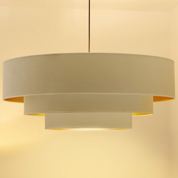 Brilagi - Lustră suspendată pe cablu LUNETA 3xE27/60W/230V, diam. 80 cm, crem/auriu