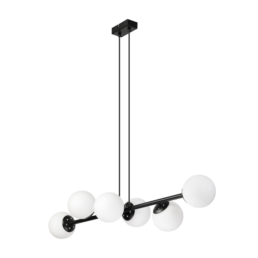 Brilagi - Lustră suspendată pe cablu MALONY, 6xE14/20W/230V, neagră