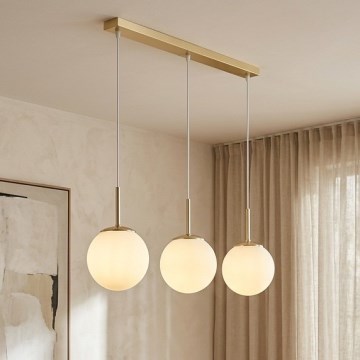 Brilagi - Lustra suspendată pe cablu MILO 3xE27/60W/230V aurie