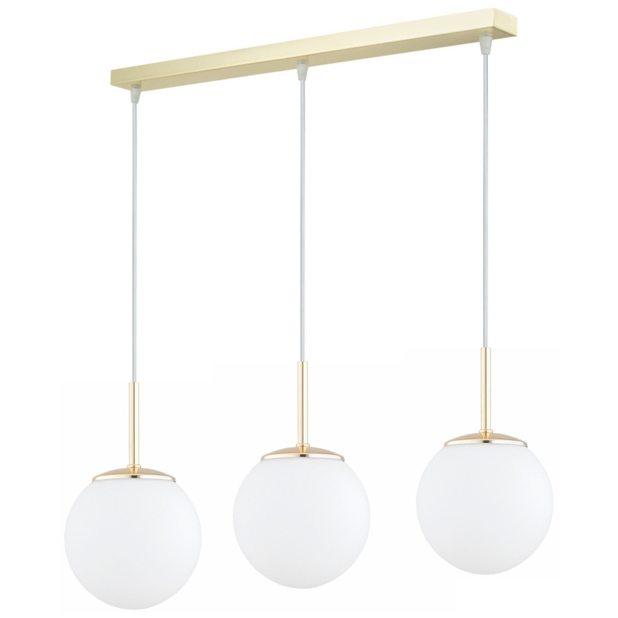Brilagi - Lustra suspendată pe cablu MILO 3xE27/60W/230V aurie