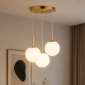Brilagi - Lustră suspendată pe cablu MILO 3xE27/60W/230V, auriu