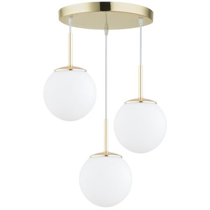 Brilagi - Lustră suspendată pe cablu MILO 3xE27/60W/230V, auriu