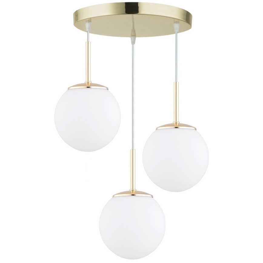 Brilagi - Lustră suspendată pe cablu MILO 3xE27/60W/230V, auriu