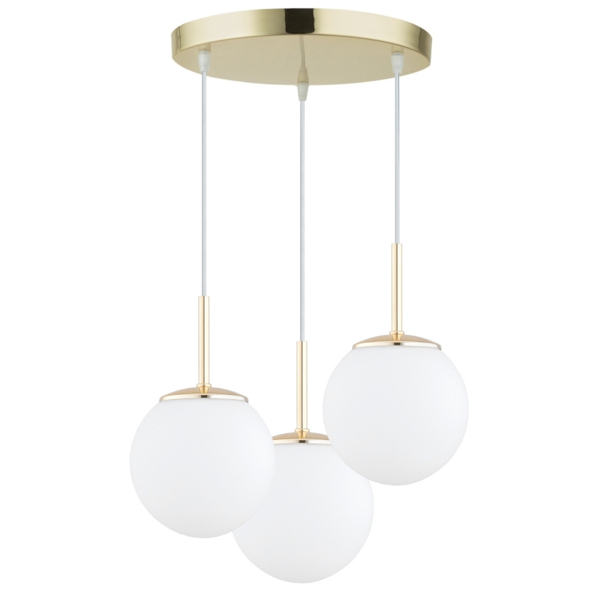 Brilagi - Lustră suspendată pe cablu MILO 3xE27/60W/230V, auriu
