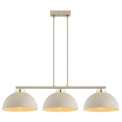 Brilagi - Lustră suspendată pe cablu MOON 3xE27/60W/230V bej/auriu
