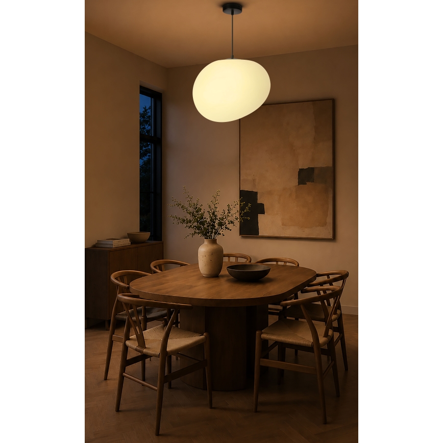 BRILAGI - Lustră suspendată pe cablu PEBBLES 1xE27/40W/230V, diam. 40 cm, neagră