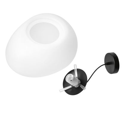 BRILAGI - Lustră suspendată pe cablu PEBBLES 1xE27/40W/230V, diam. 40 cm, neagră