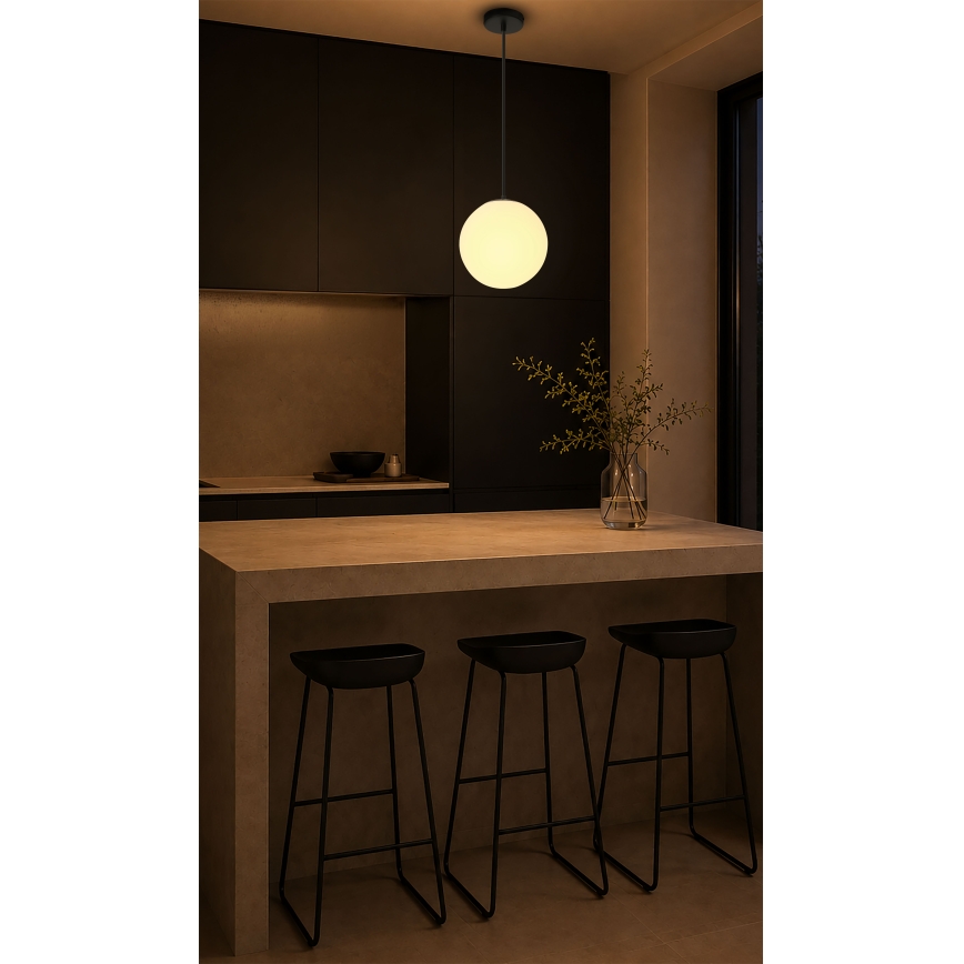 BRILAGI - Lustră suspendată pe cablu POLOS 1xE27/40W/230V Ø 20 cm neagră