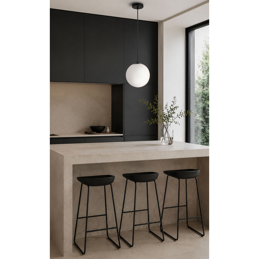 BRILAGI - Lustră suspendată pe cablu POLOS 1xE27/40W/230V Ø 20 cm neagră