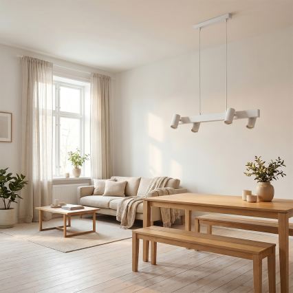 Brilagi - Lustră suspendată pe cablu SELE 4xGU10/30W/230V albă