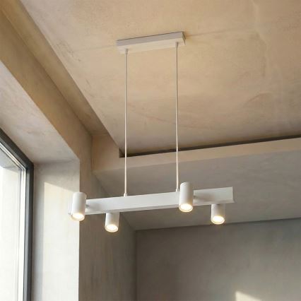 Brilagi - Lustră suspendată pe cablu SELE 4xGU10/30W/230V albă