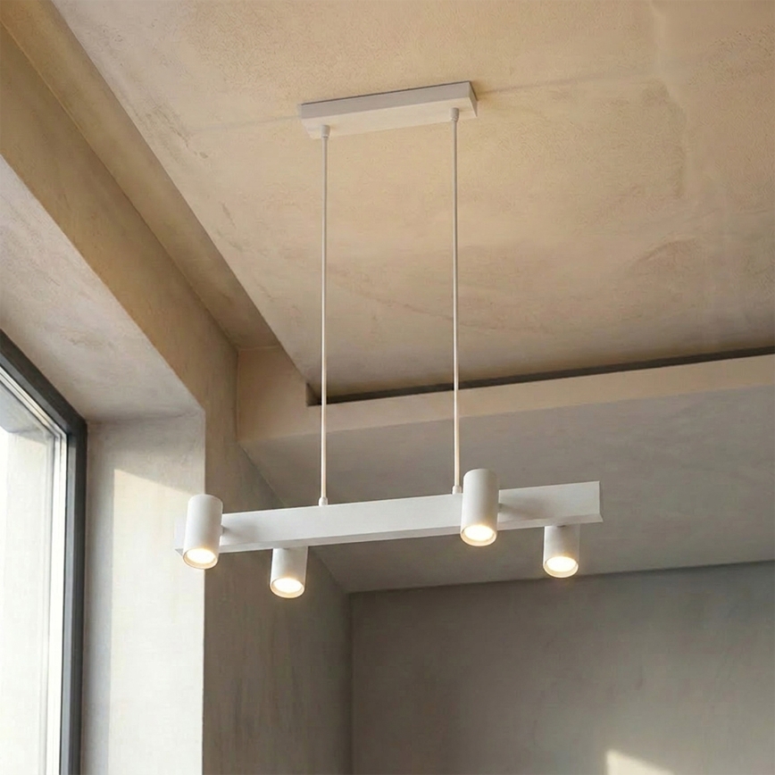 Brilagi - Lustră suspendată pe cablu SELE 4xGU10/30W/230V albă
