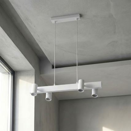 Brilagi - Lustră suspendată pe cablu SELE 4xGU10/30W/230V albă